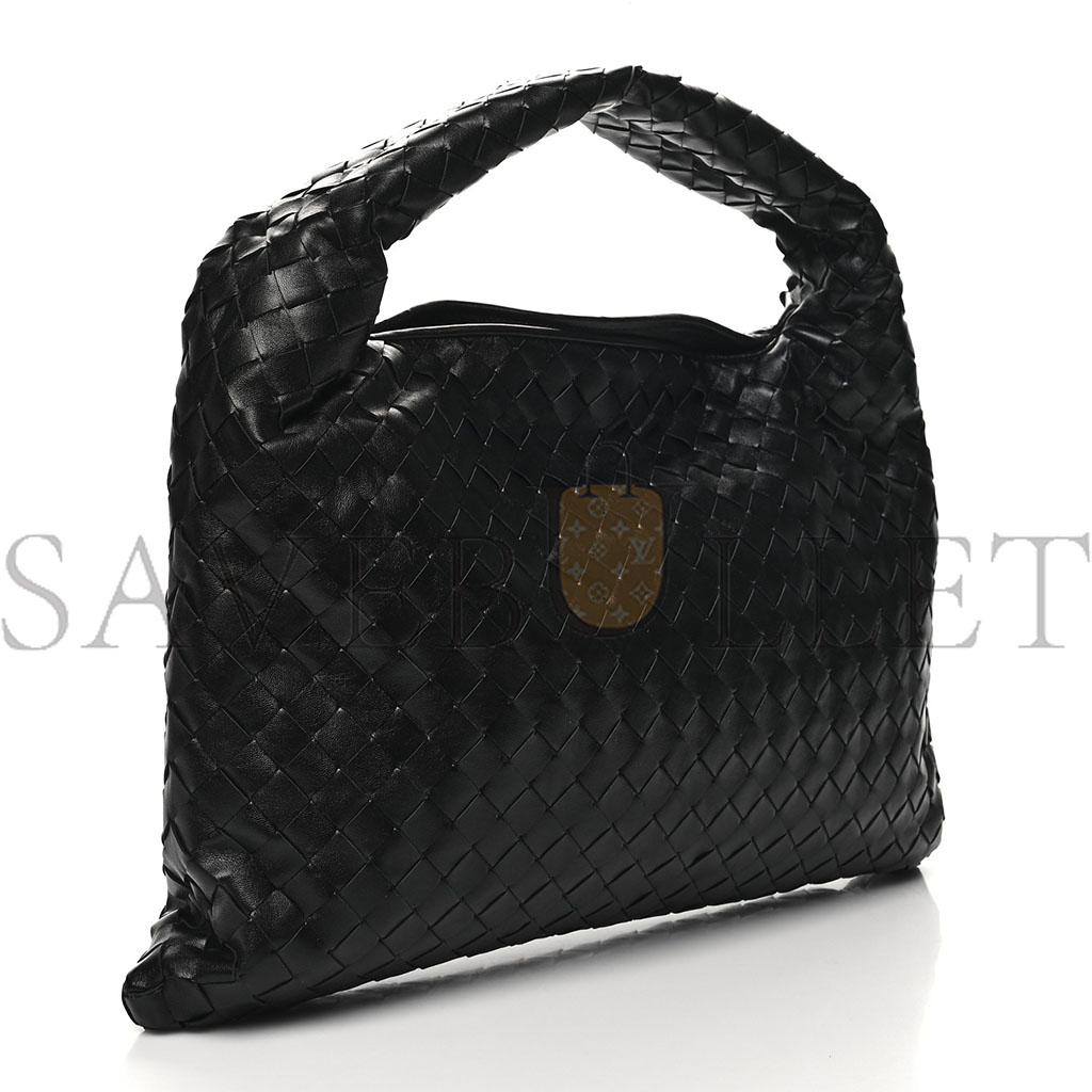 BOTTEGA VENETA NAPPA INTRECCIATO SMALL HOP BLACK  (44*29*8cm)